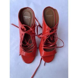 Givenchy Patent Red Strappy Sandals Women’s Size 39